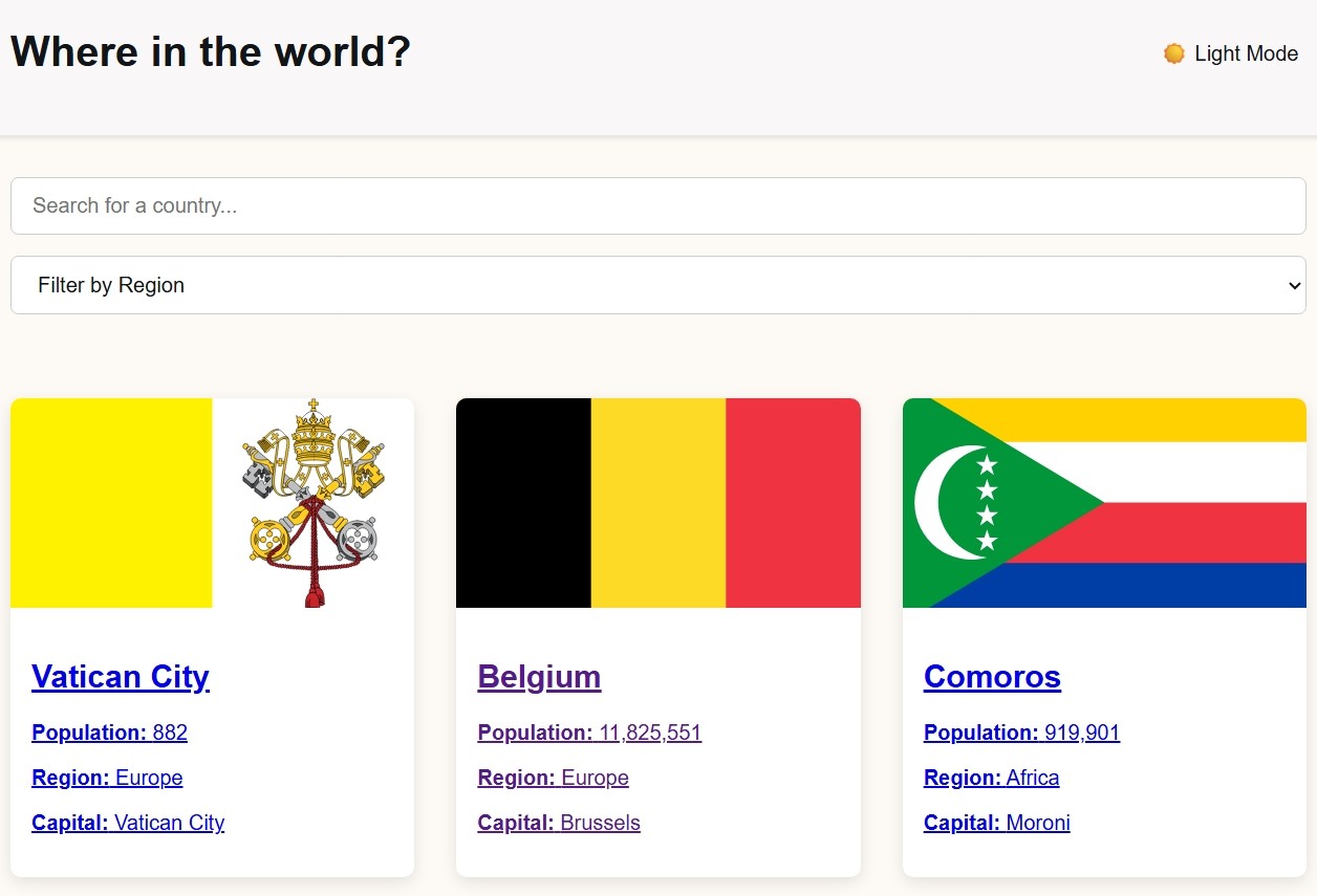 Screenshot of Movie App project